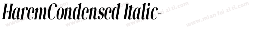 HaremCondensed Italic字体转换